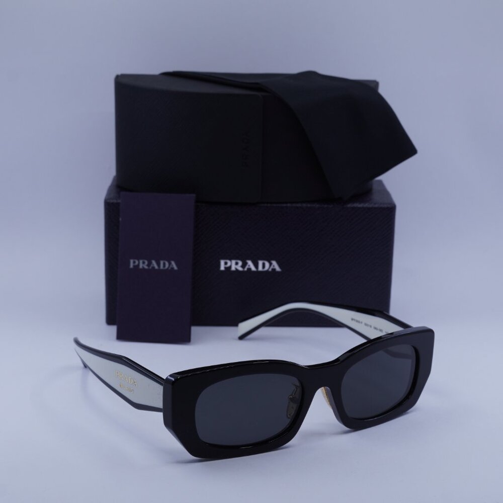 Prada PRB05SF 09Q08Z Rectangle Sunglasses – Black - Picture 7 of 10